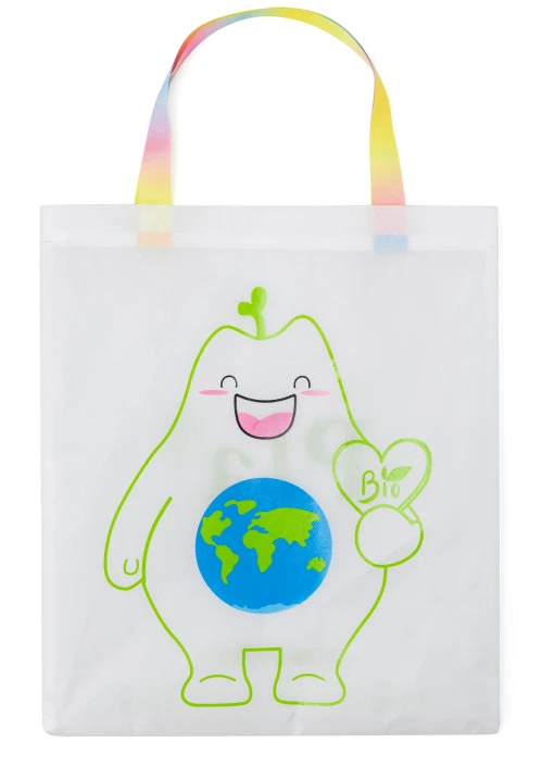 PLA non-woven bag with rainbow handle